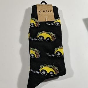 NWT Men's K-Bell Crew Socks Tacos Size 10-13 Shoe